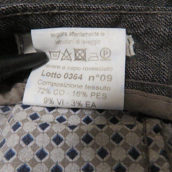 Del Mare 1911 Trousers Pants Mens 32 x 32 Slim - Picture 5 of 8